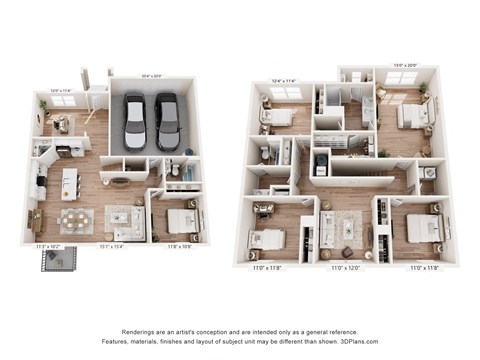 Floor plan for 5 beds, 3 baths, 2511 sqft